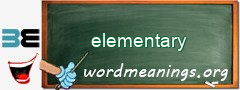 WordMeaning blackboard for elementary